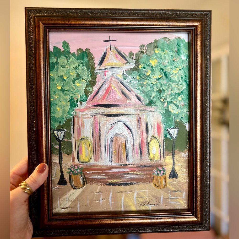 Original Artist-signed Impressionism Church Painting
